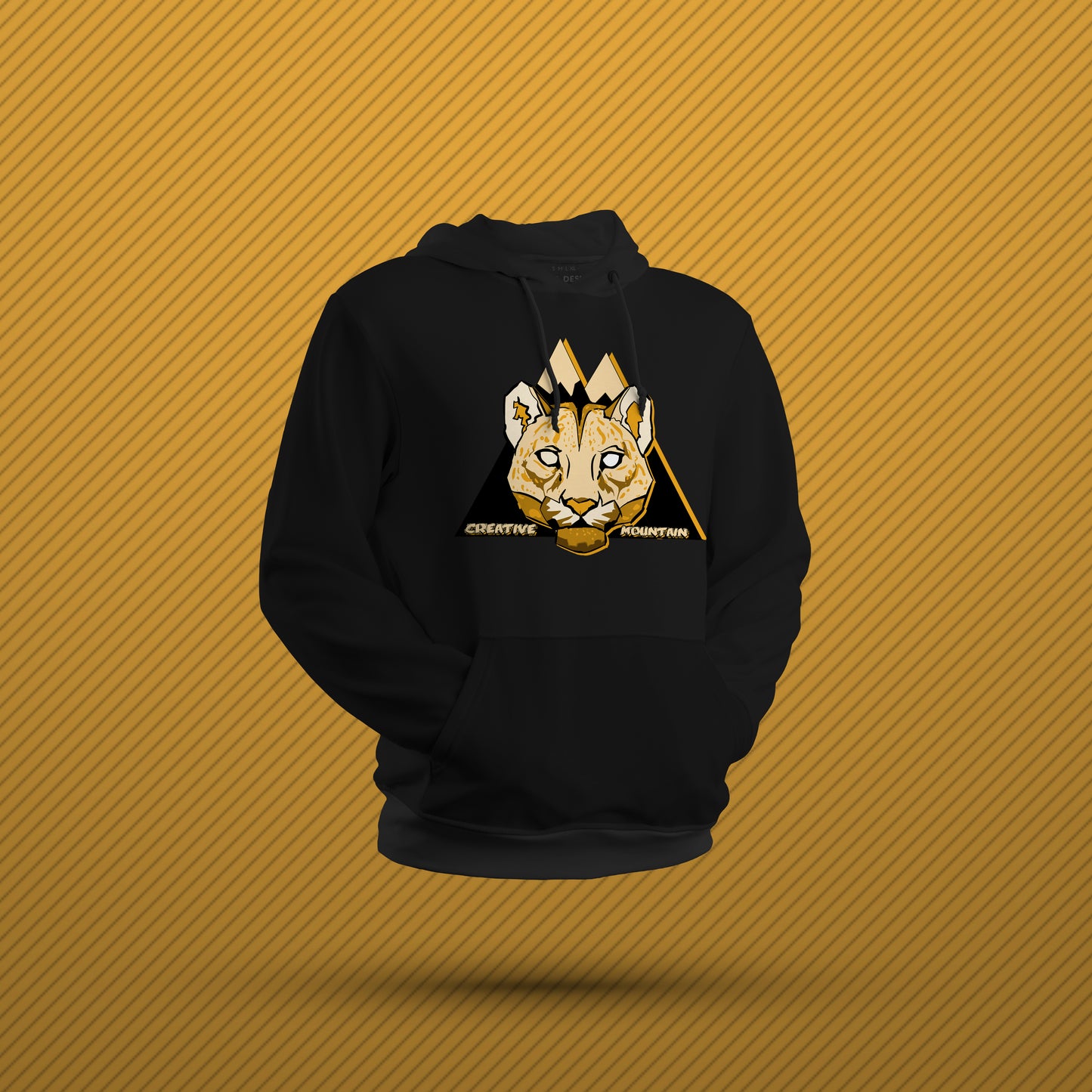 Creative Mountain Leopard Head Hoodie