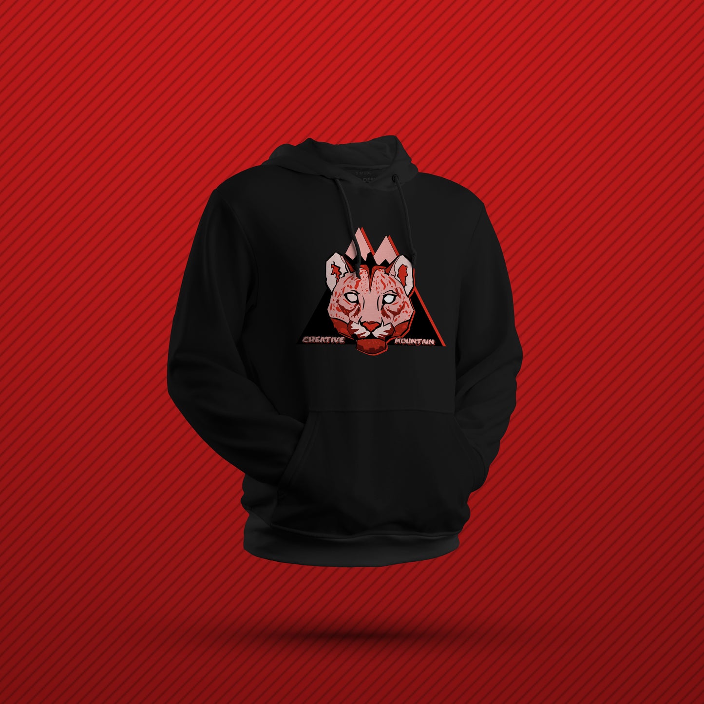 Creative Mountain Leopard Head Hoodie