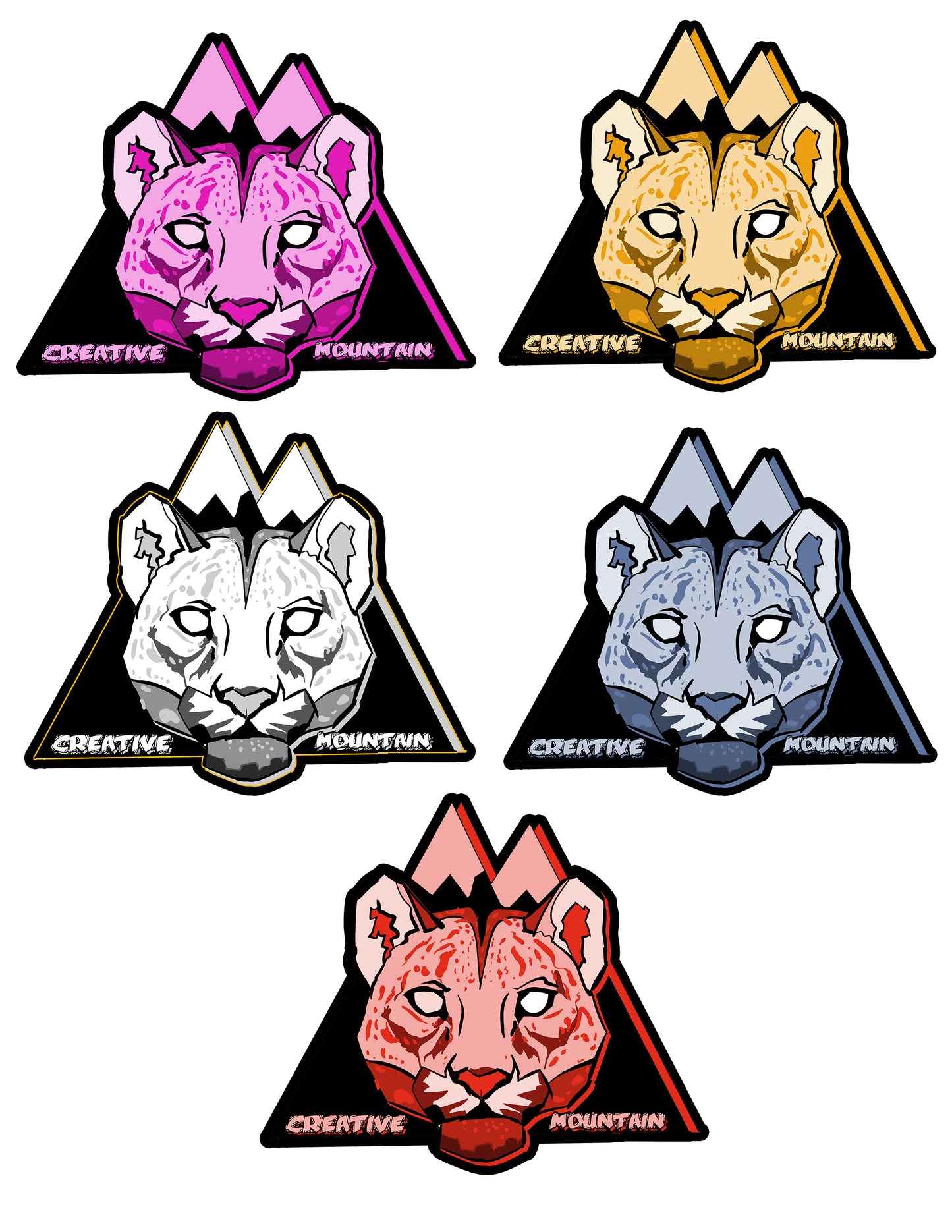 Creative Mountain Stickers - 5pck.