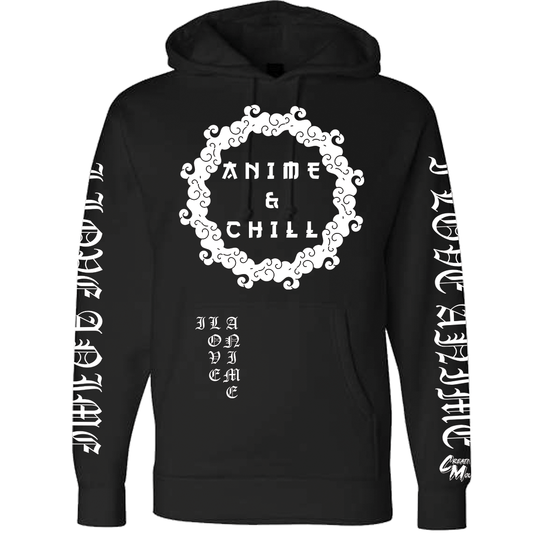 Glow In The Dark” Anime & Chill Cloud ” Hoodie