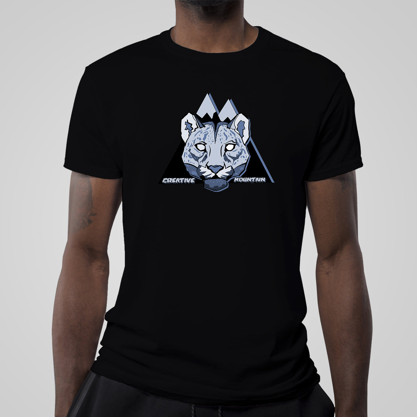 Creative Mountain Leopard Head Tee