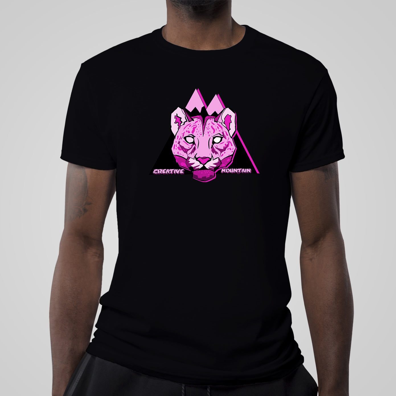Creative Mountain Leopard Head Tee