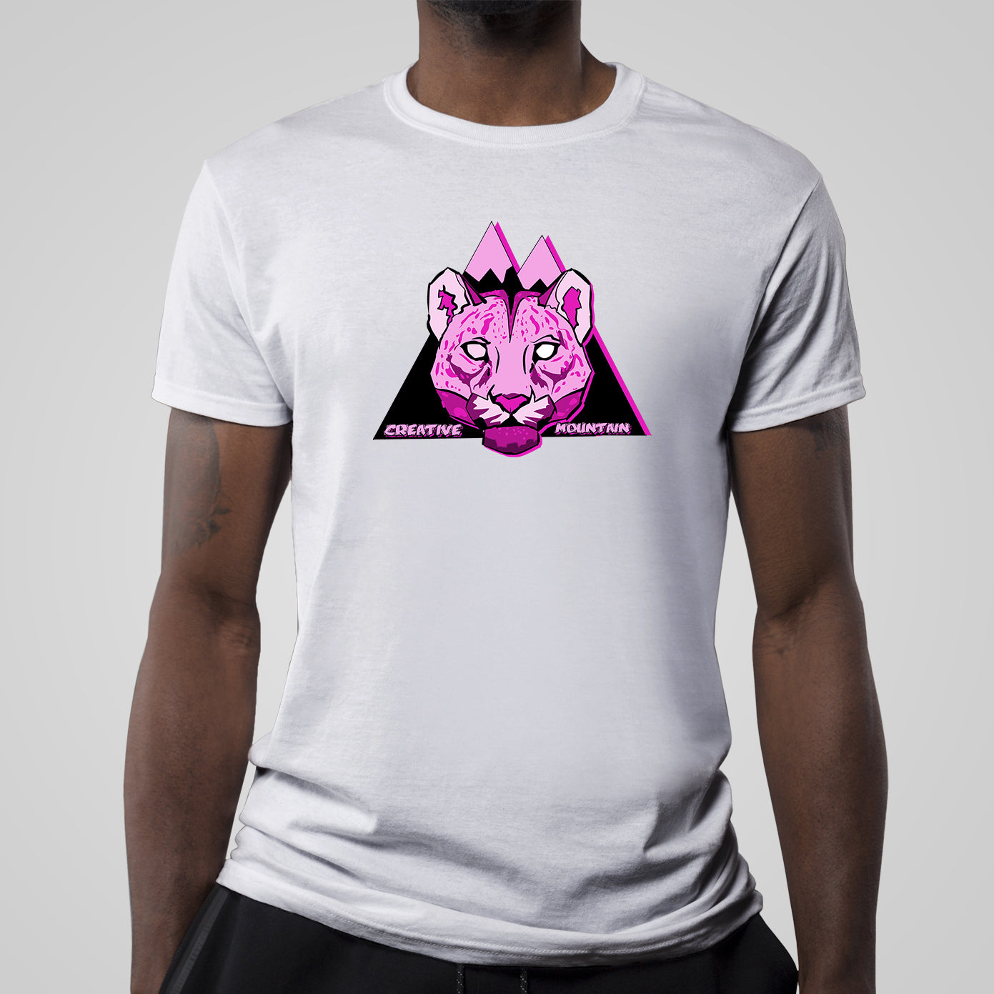 Creative Mountain Leopard Head Tee