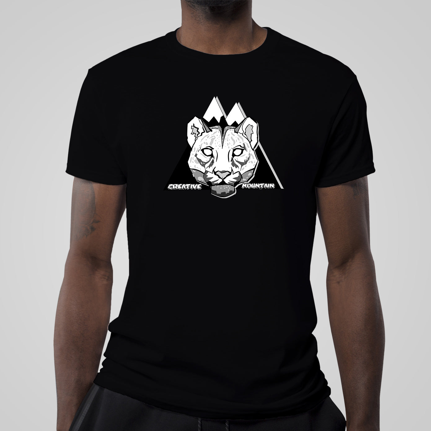 Creative Mountain Leopard Head Tee