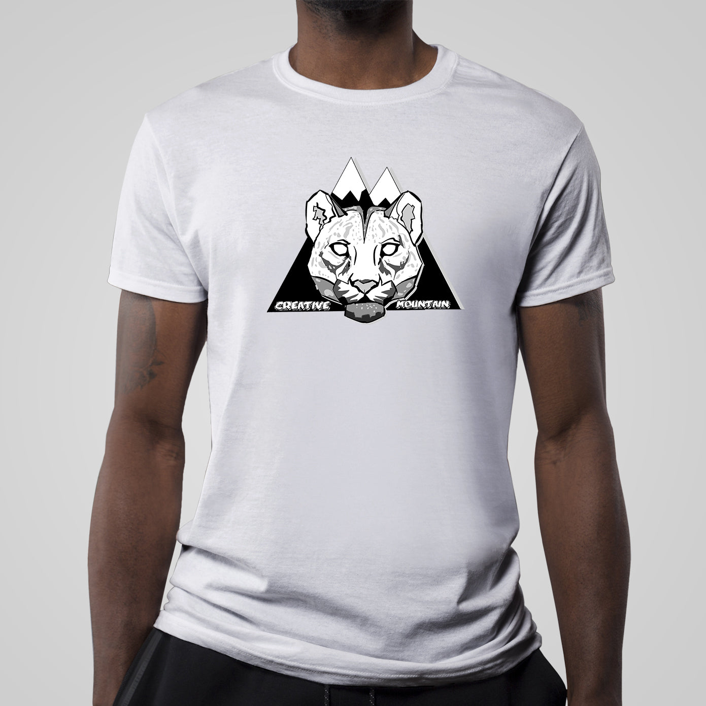 Creative Mountain Leopard Head Tee