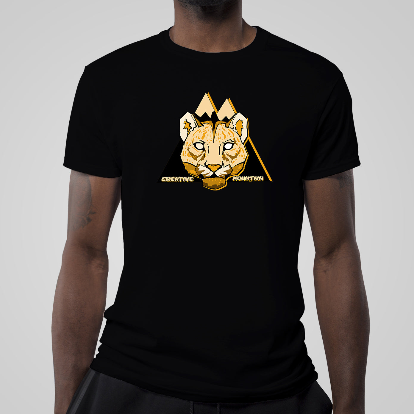Creative Mountain Leopard Head Tee