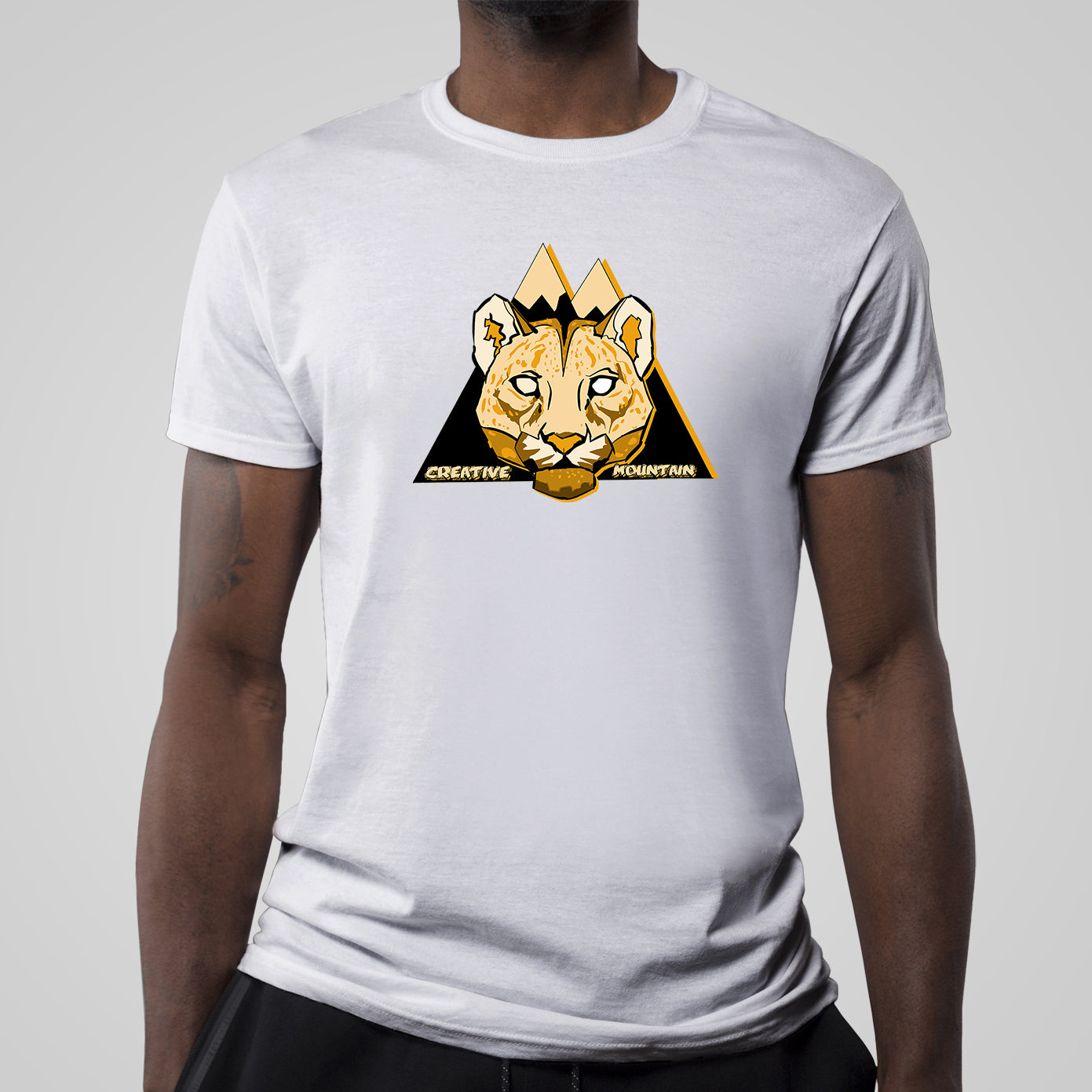 Creative Mountain Leopard Head Tee