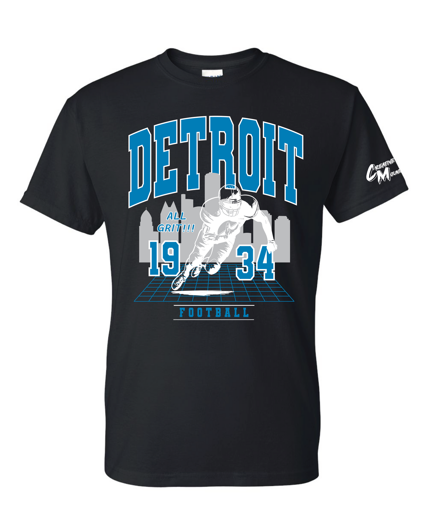 Detroit Football “All Grit” Tee