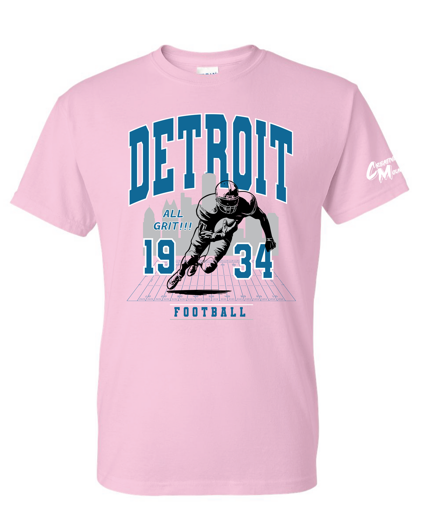 Detroit Football “All Grit” Tee