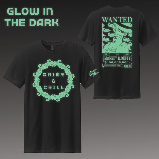 Glow In The Dark Anime & Chill “Wanted” T-shirt