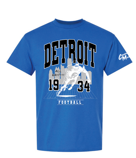 Detroit Football “All Grit” Tee